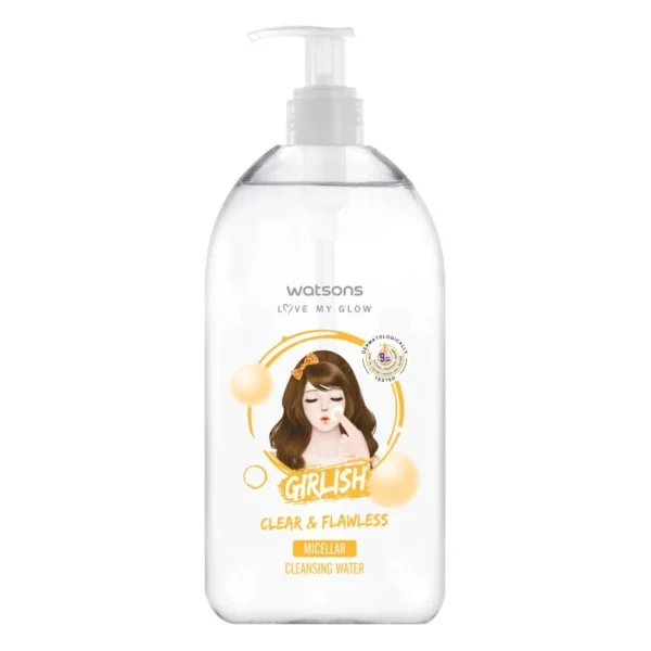 Watsons Girlish Clear  Flawless Micellar Cleansing Water 485ml Оригинал
