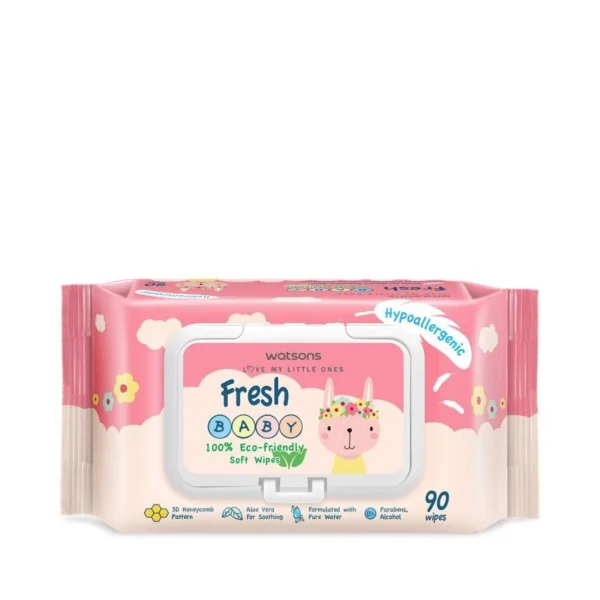 Watsons Fresh Baby 100 Eco-Friendly Soft Wipes 90sheets. Оригинал