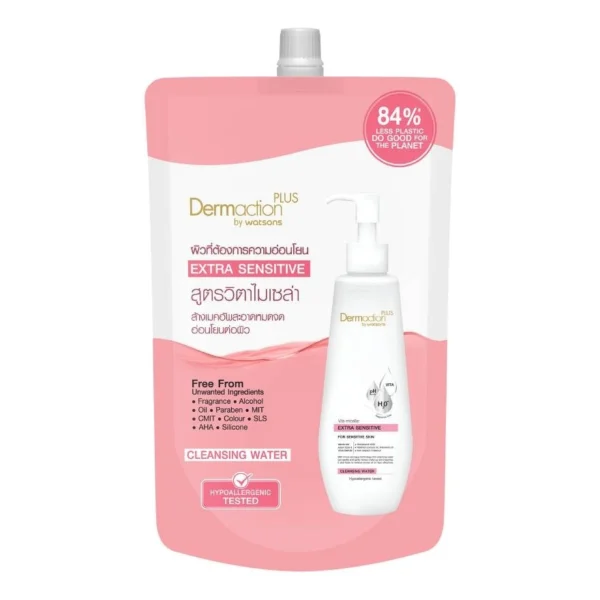 Dermaction Plus By Watsons Vita Micellar Extra Sensitive Cleansing Water 500ml.(Refil Оригинал
