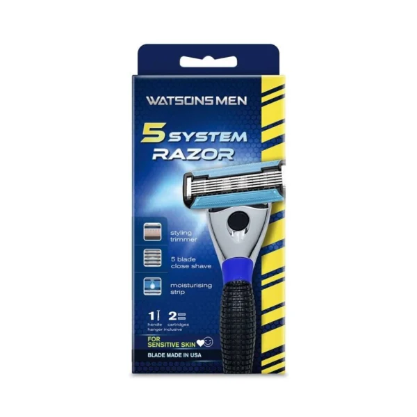 Watsons Men 5 System Razor 1 Handle  2 Cartridges. Оригинал