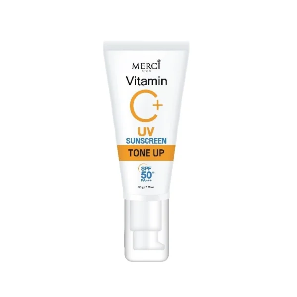 Merci Vitamin C+ UV Sun Screen Tone Up SPF50+ PA+++ 35 G. ครีมกันแดด Оригинал