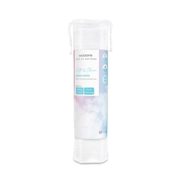Watsons Round Puffs 80 pcs. Оригинал