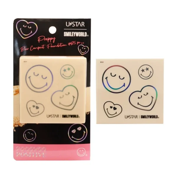 Ustar Smileyworld Preppy Blur Compact Foundation SPF25 PA++ 8g. Natural Bright Оригинал