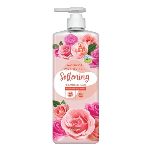 Watsons Love My Skin Softening Cream Body Wash 1000ml. Оригинал