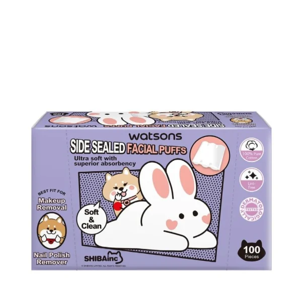 Watsons Side Sealed Facial Puffs 100s (Shibainc Comics).. Оригинал