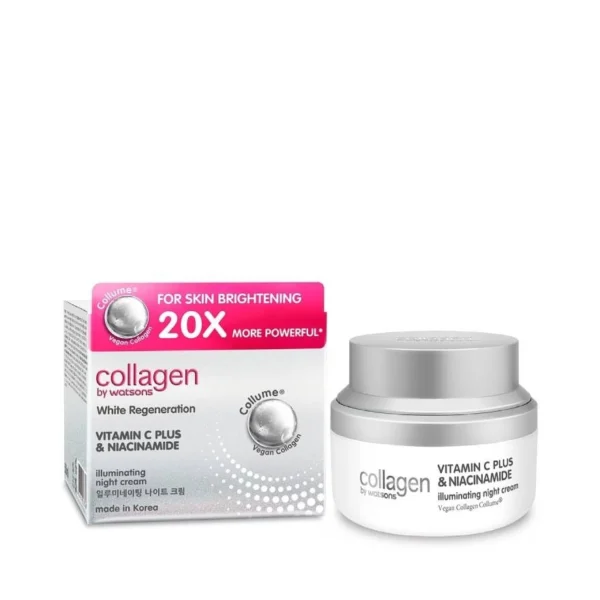 Collagen by Watsons White Regeneration Vitamin C Plus  Niacinamide Night Cream 50ml. Оригинал