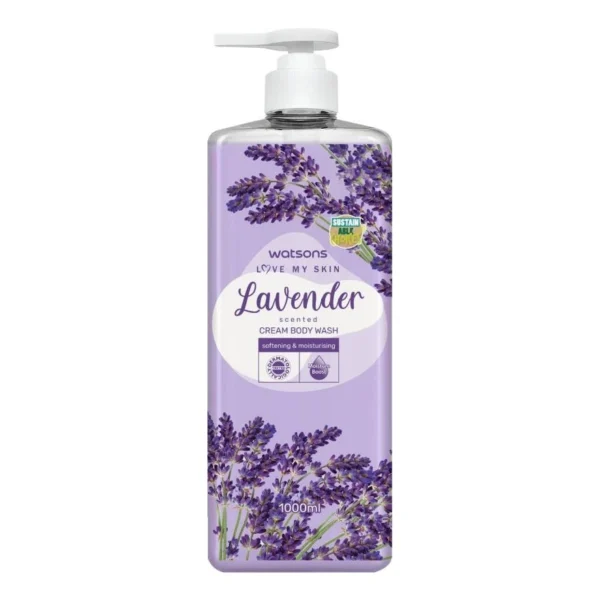 Watsons Love My Skin Lavender Scented Cream Body Wash 1000ml. Оригинал