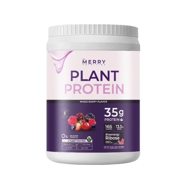 The Merry Nutrition Plant Protein Mixed Berries Flavor 1050 g. Оригинал