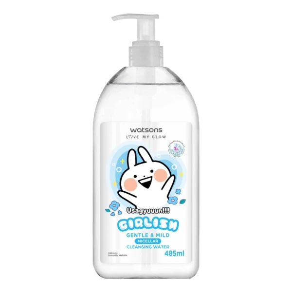 Watsons Girlish Gentle  Mild Micellar Cleansing Water 485ml (Usagyuuuun) Оригинал