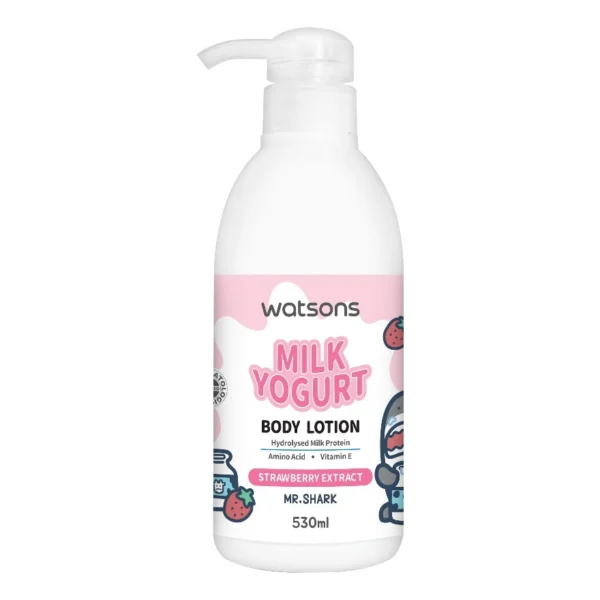 Watsons Milk Yogurt Body Lotion Strawberry Extract 530ml.(Mr.Shark) Оригинал