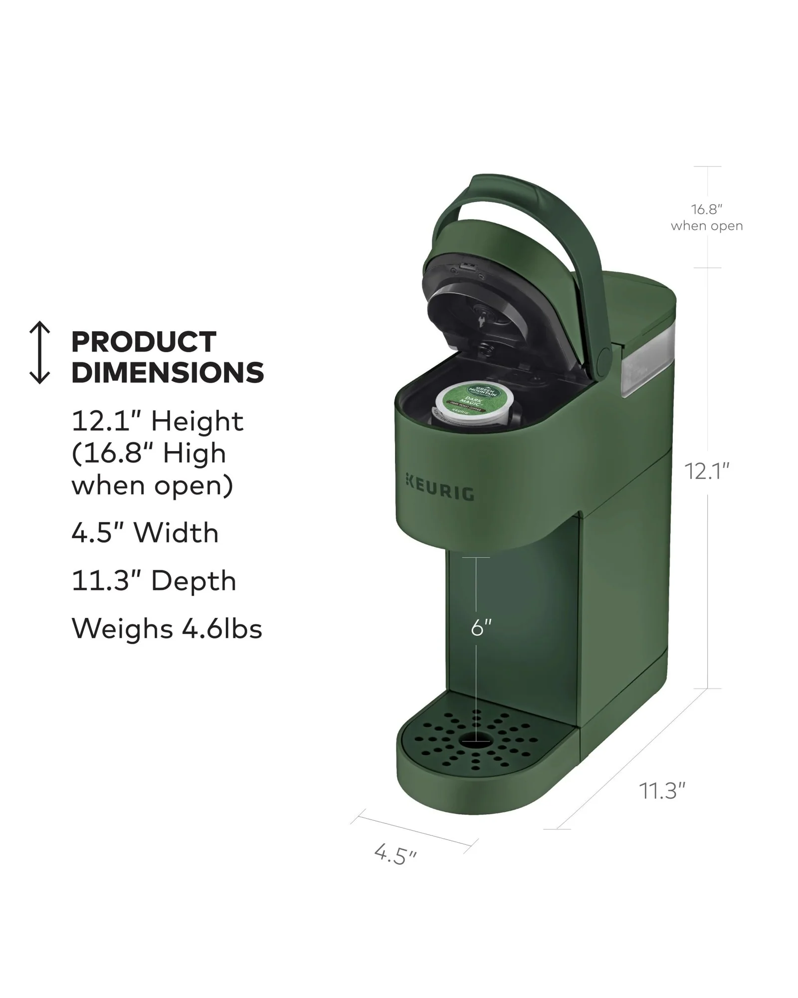 Кофемашина Keurig K-Mini Изумрудно-зелёный — 4