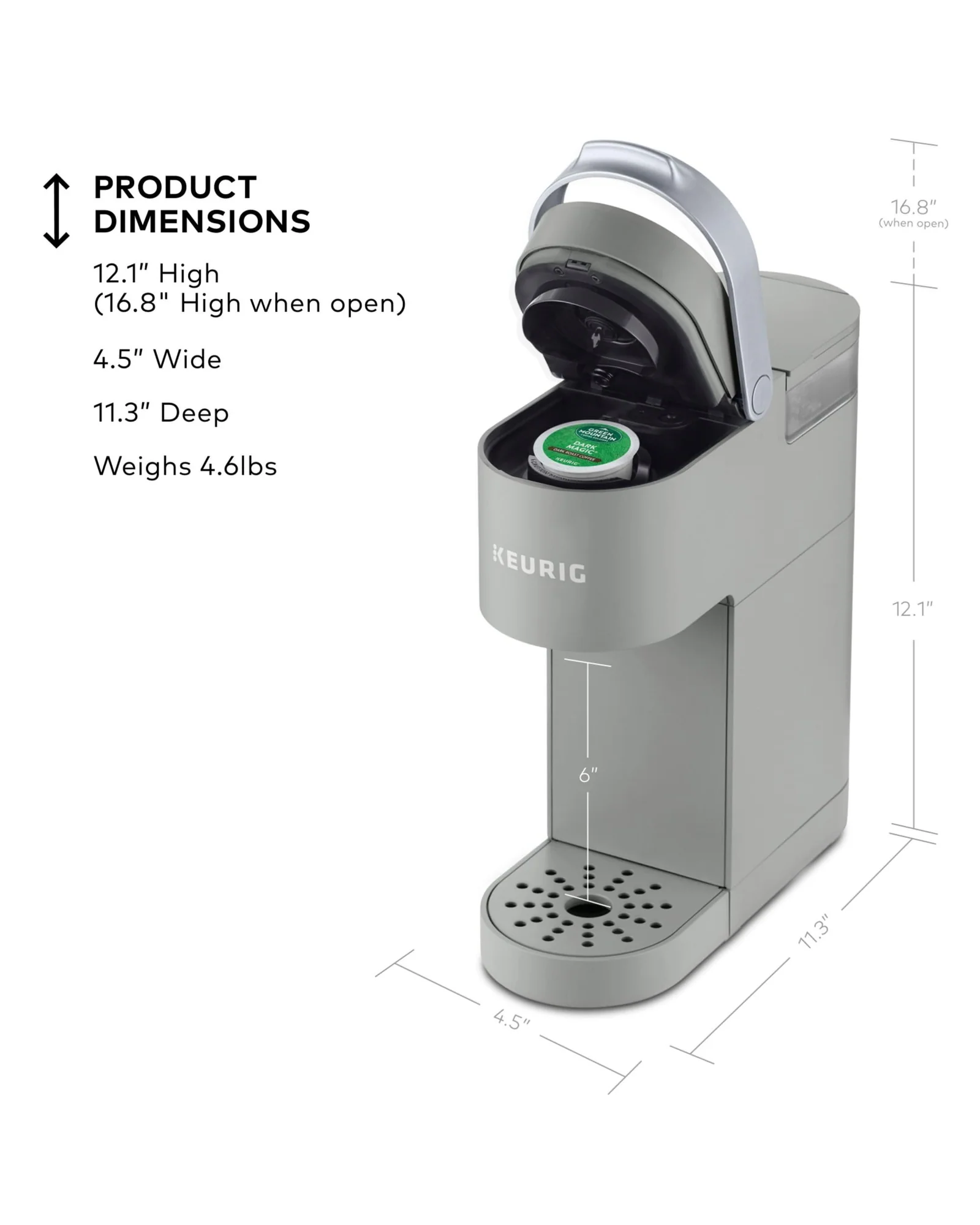 Кофемашина Keurig K-Mini Серый Studio — 8