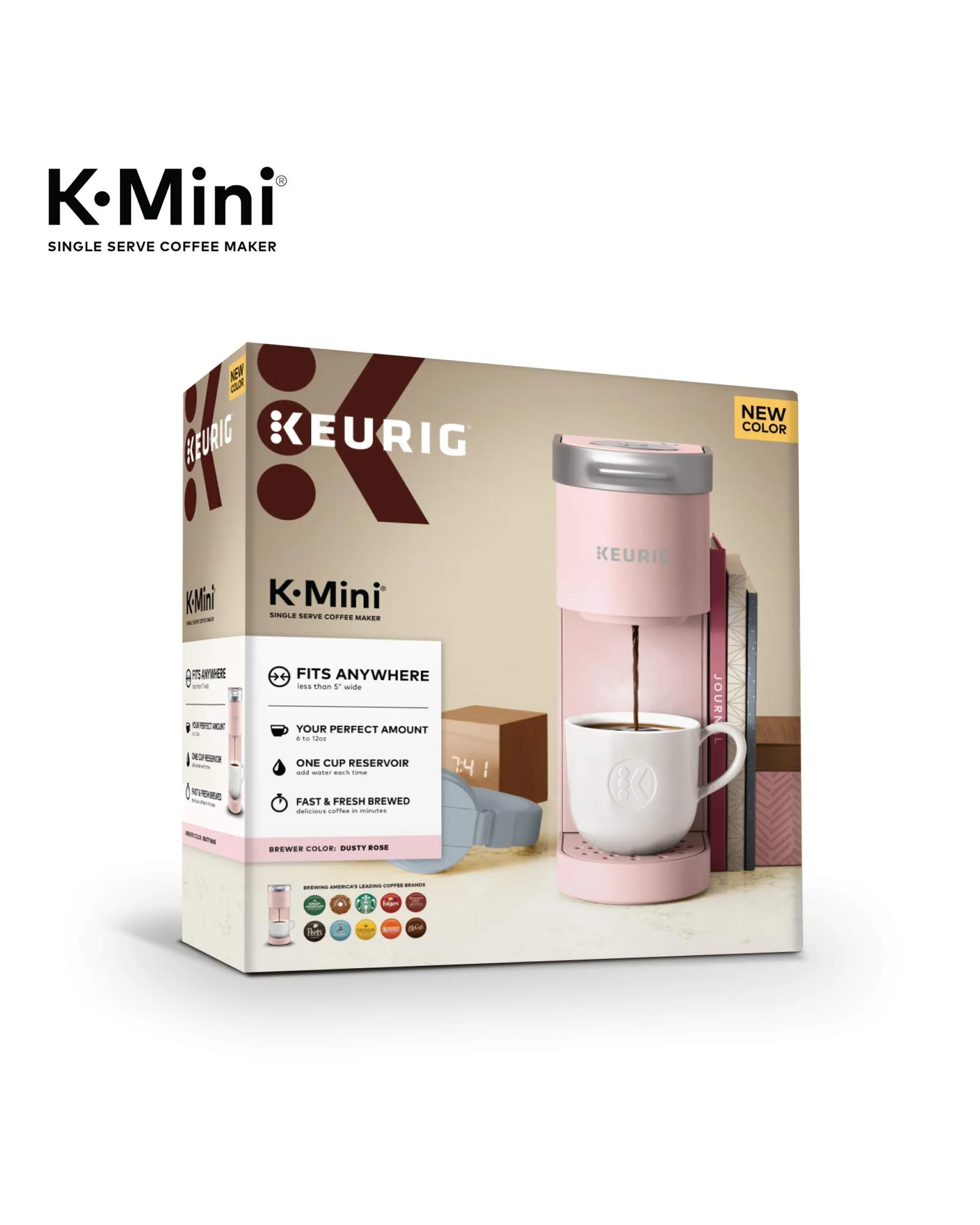 Кофемашина Keurig K-Mini Пудрово-розовый — 12