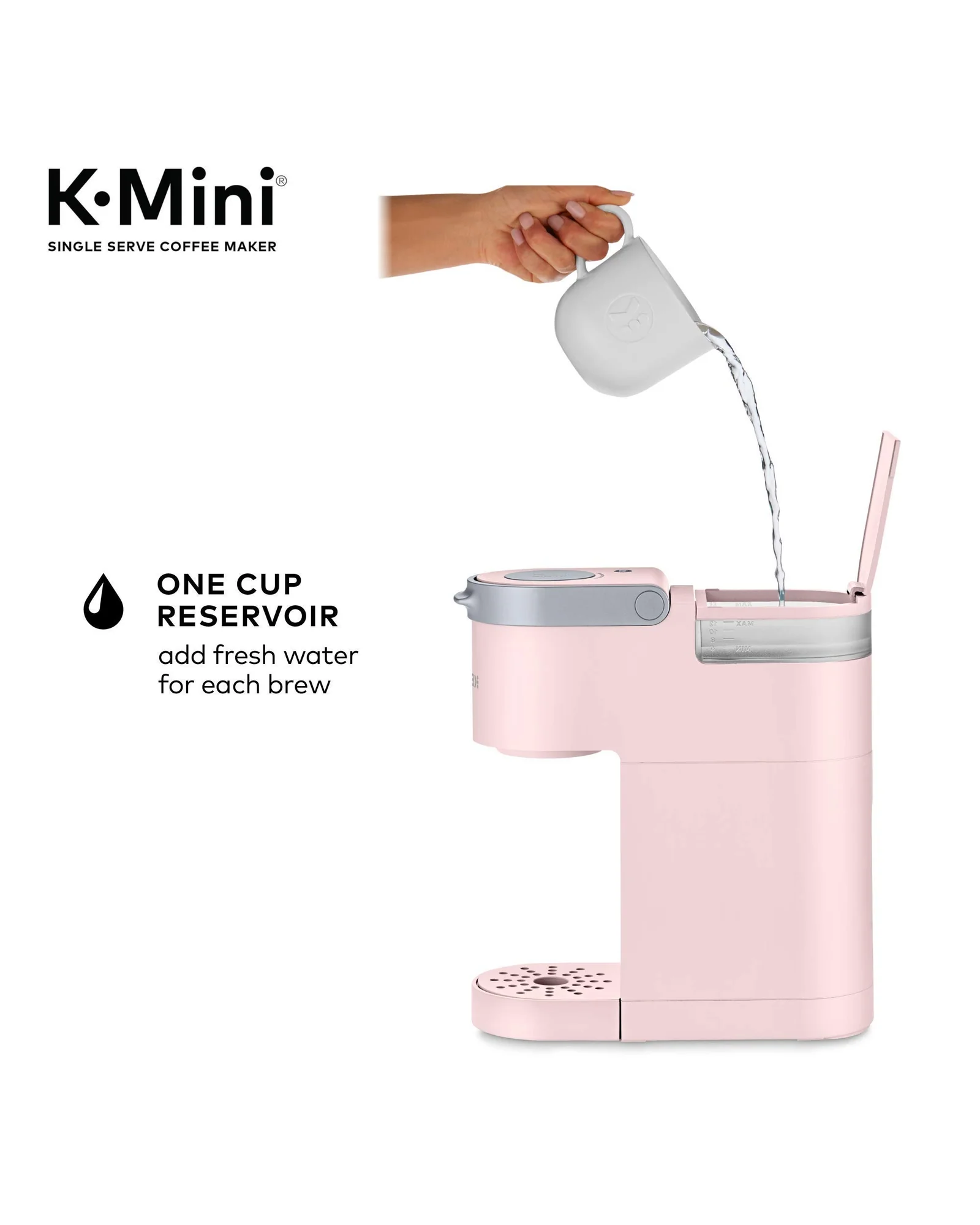 Кофемашина Keurig K-Mini Пудрово-розовый — 6