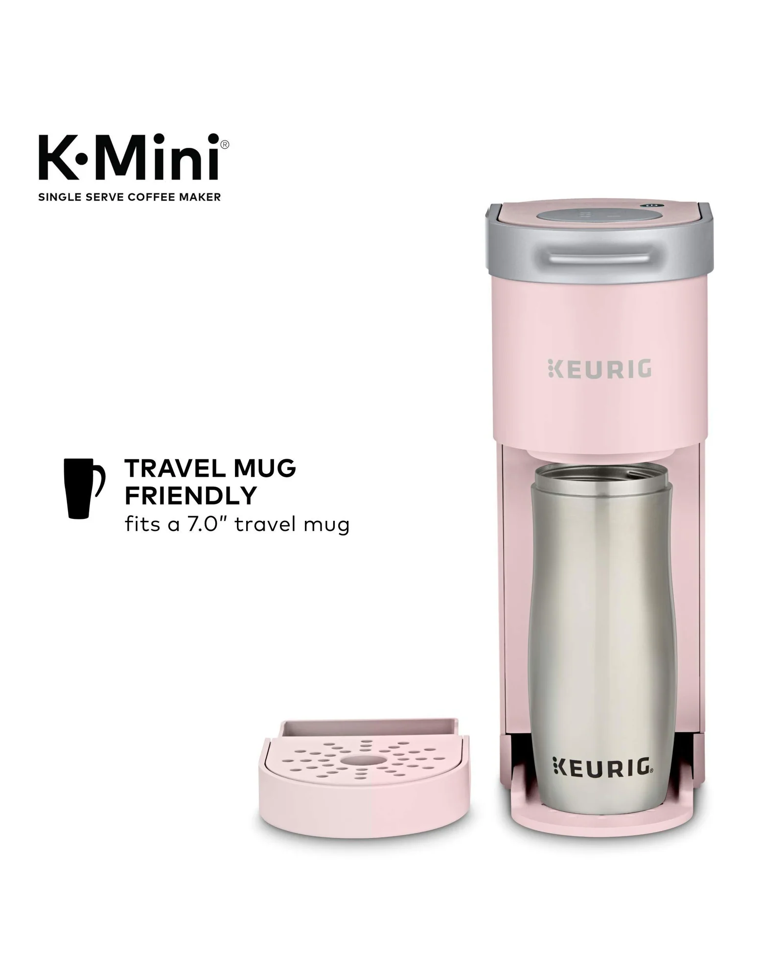 Кофемашина Keurig K-Mini Пудрово-розовый — 7