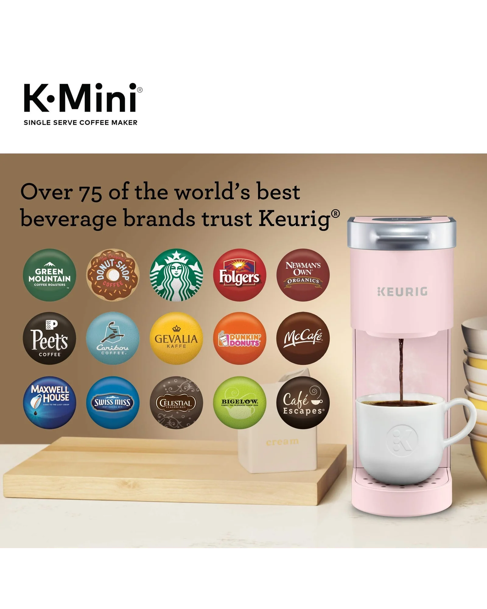 Кофемашина Keurig K-Mini Пудрово-розовый — 9
