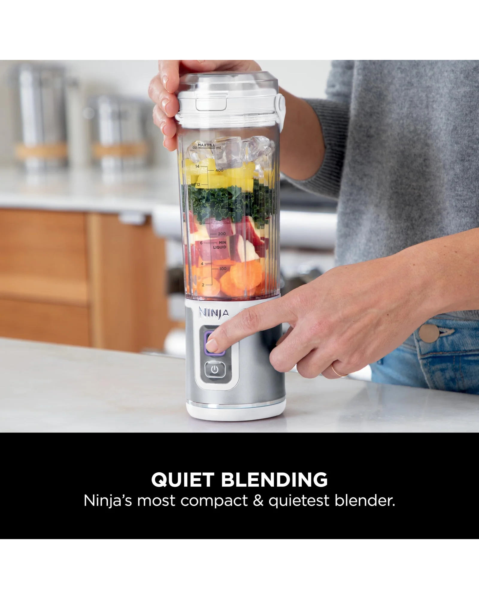 Портативный блендер Ninja Blast 18 oz Белый — 4