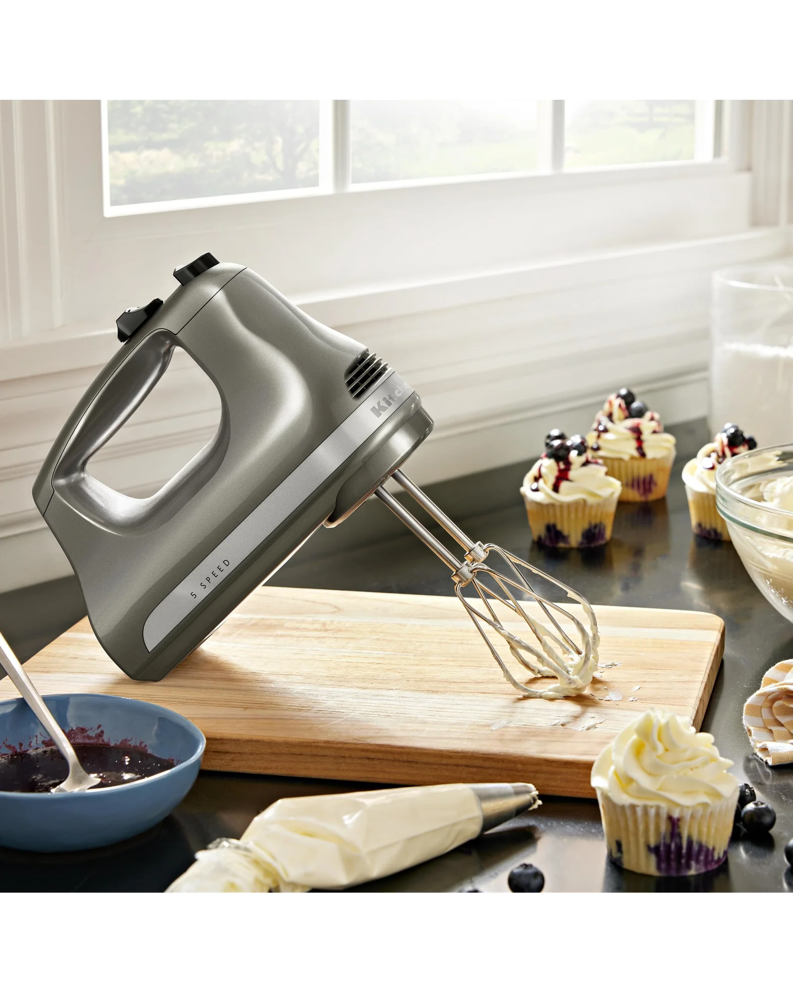 Ручной миксер KitchenAid KHM512 Серебристый Contour — 4