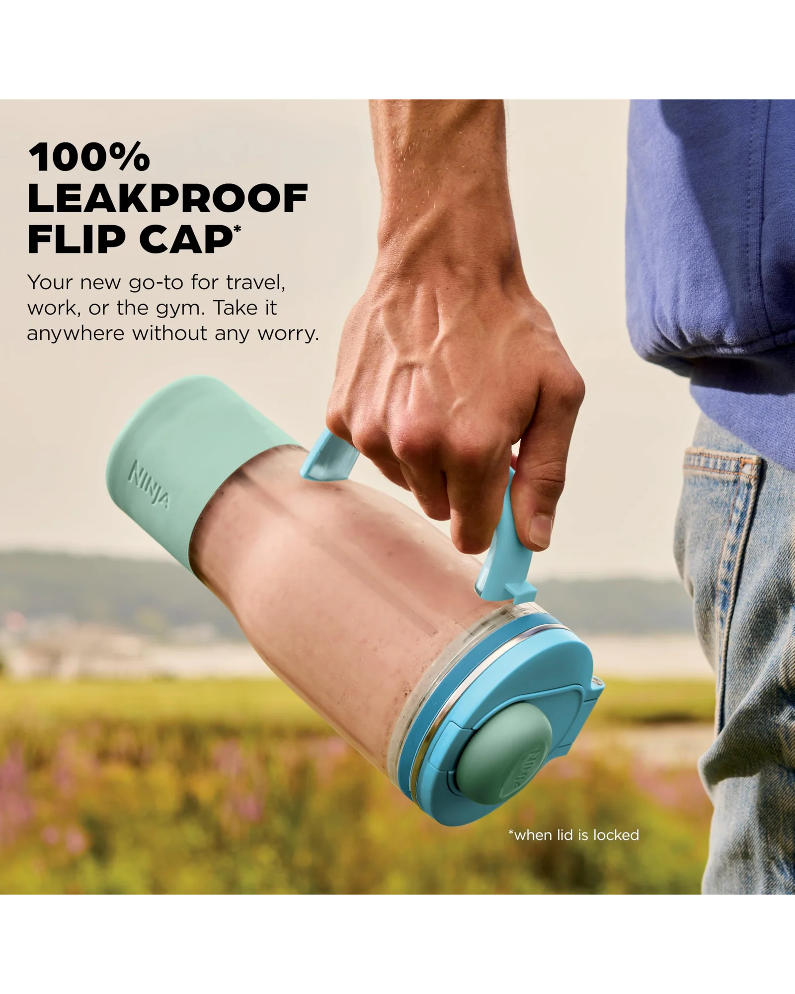 Персональный блендер Ninja BlendBoss Голубой Blue Raspberry — 4