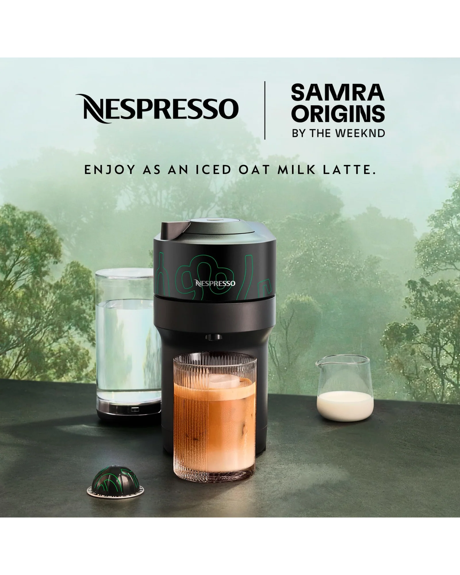 Кофемашина Nespresso Vertuo Pop+ Чёрно-зелёный Black Green — 1