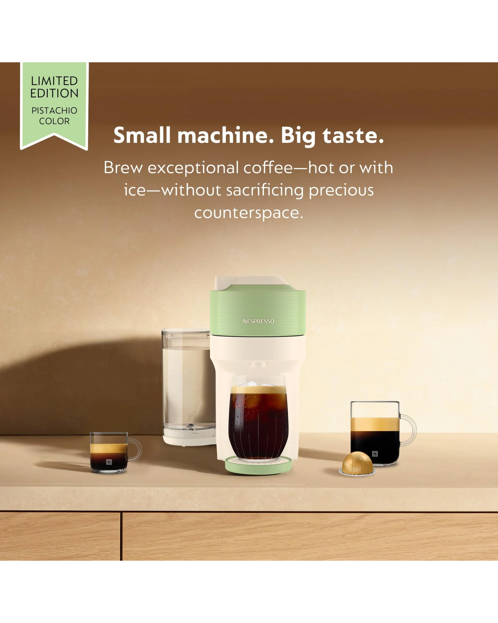 Кофемашина Nespresso Vertuo Pop+ Фисташковый Pistachio — 1