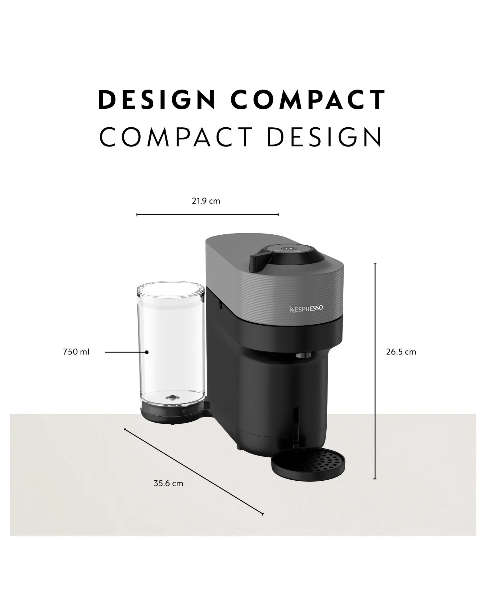 Кофемашина Nespresso Vertuo Pop+ Тёмно-серый Dark Grey — 9