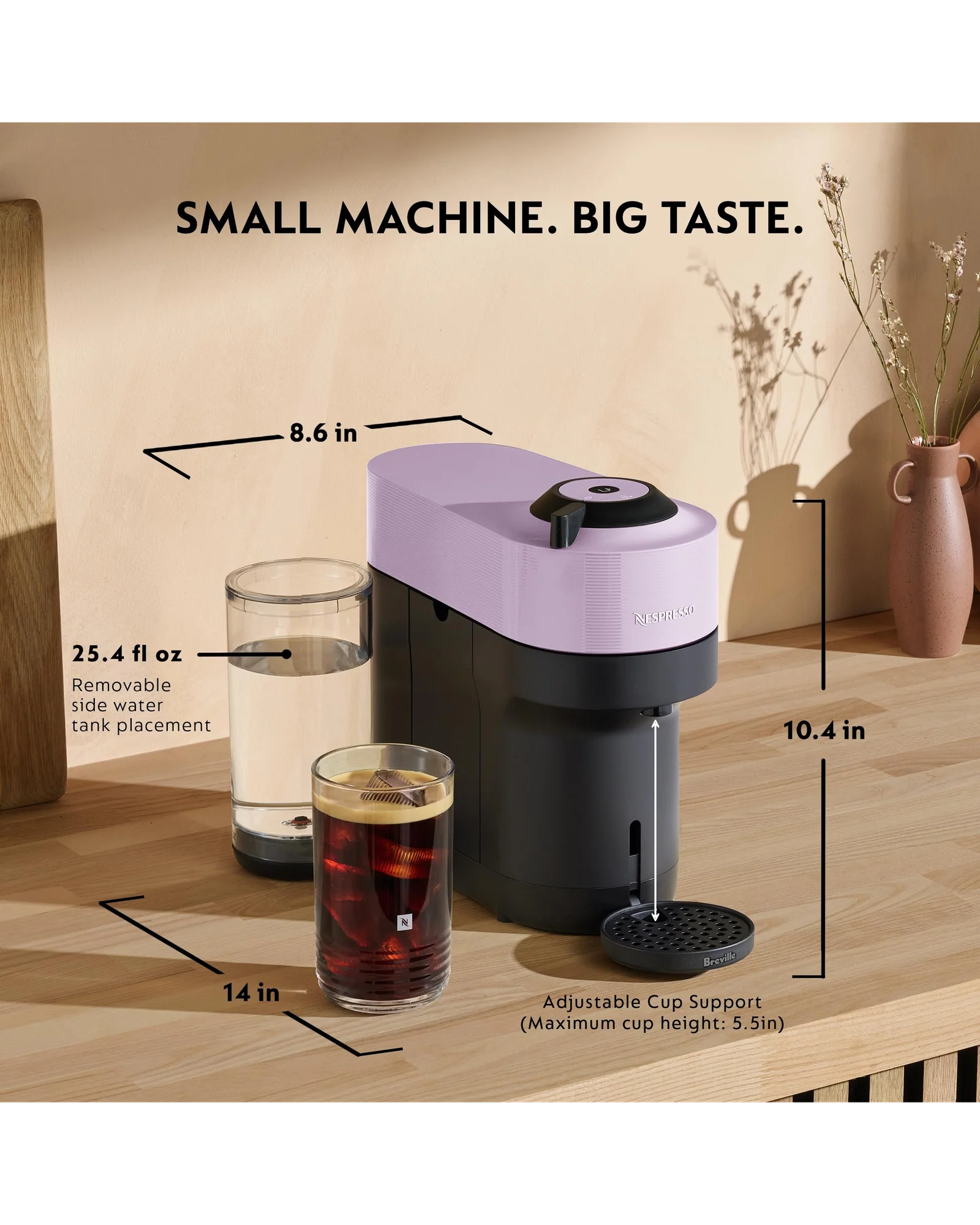 Кофемашина Nespresso Vertuo Pop+ Сиреневый Lilac — 7