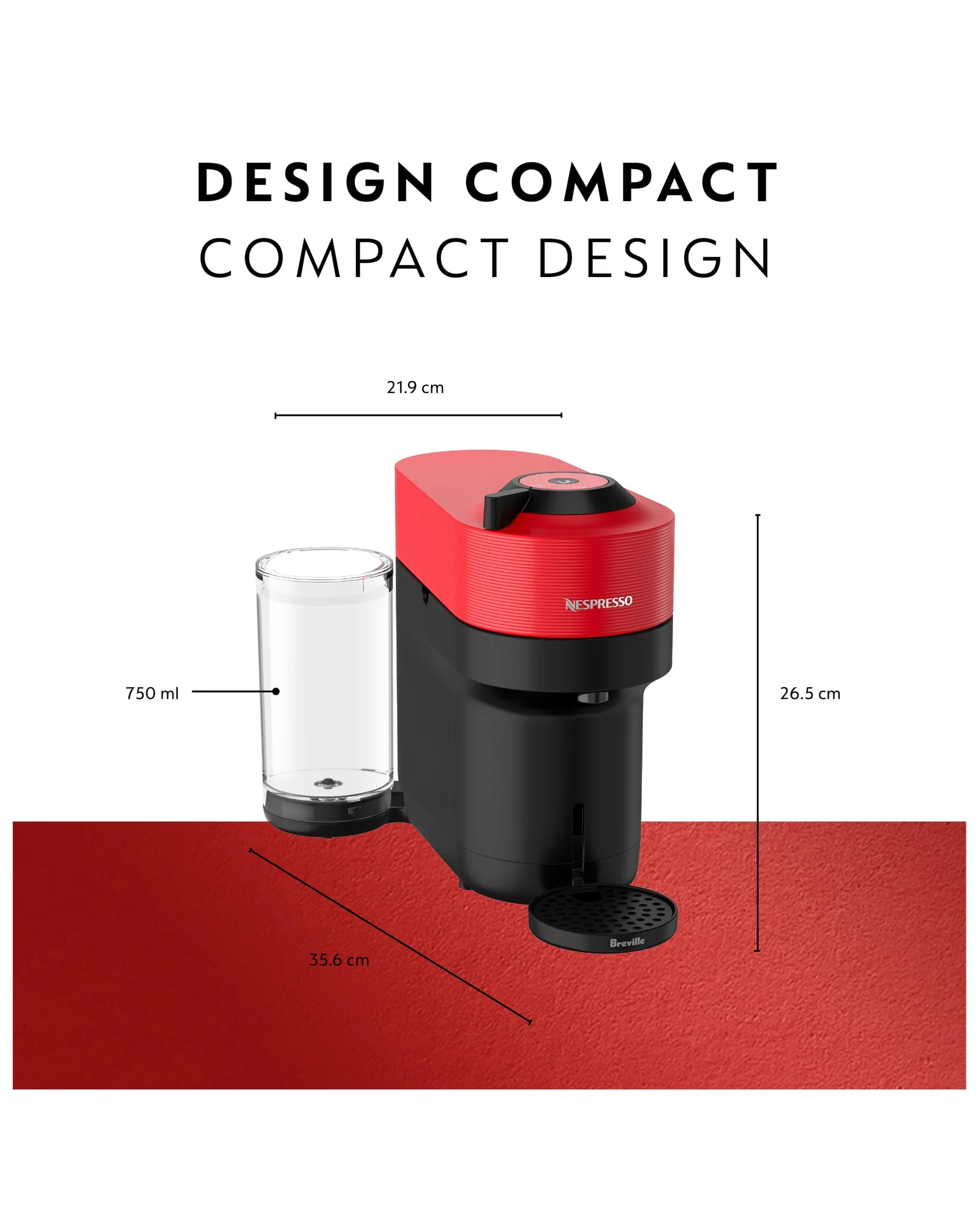 Кофемашина Nespresso Vertuo Pop+ Красный Spicy Red — 9