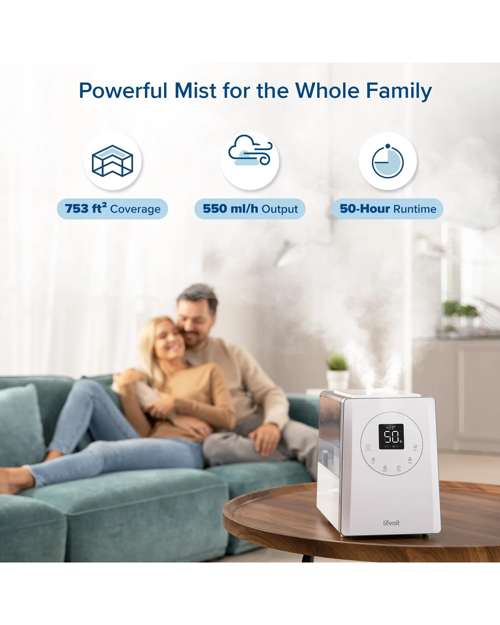 Увлажнитель воздуха Levoit LV600S 6L Smart Белый — 4