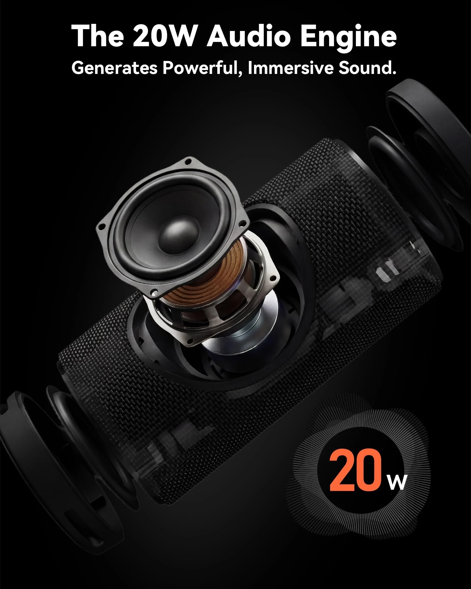 Bluetooth-колонка BassBloom Roar 3 Розовый — 3