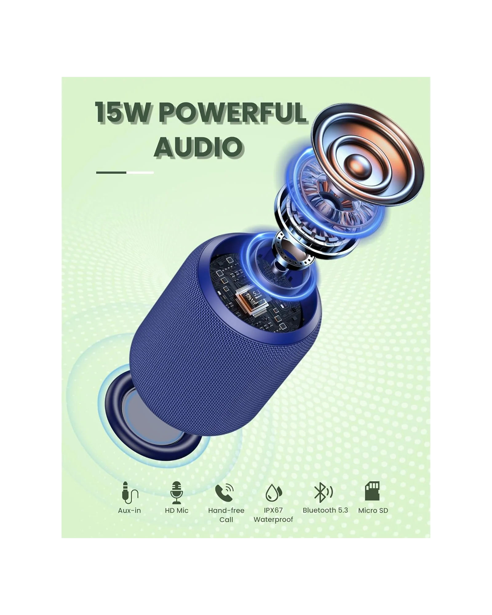 Bluetooth-колонка NOTABRICK 15 Вт Сапфировый синий — 2