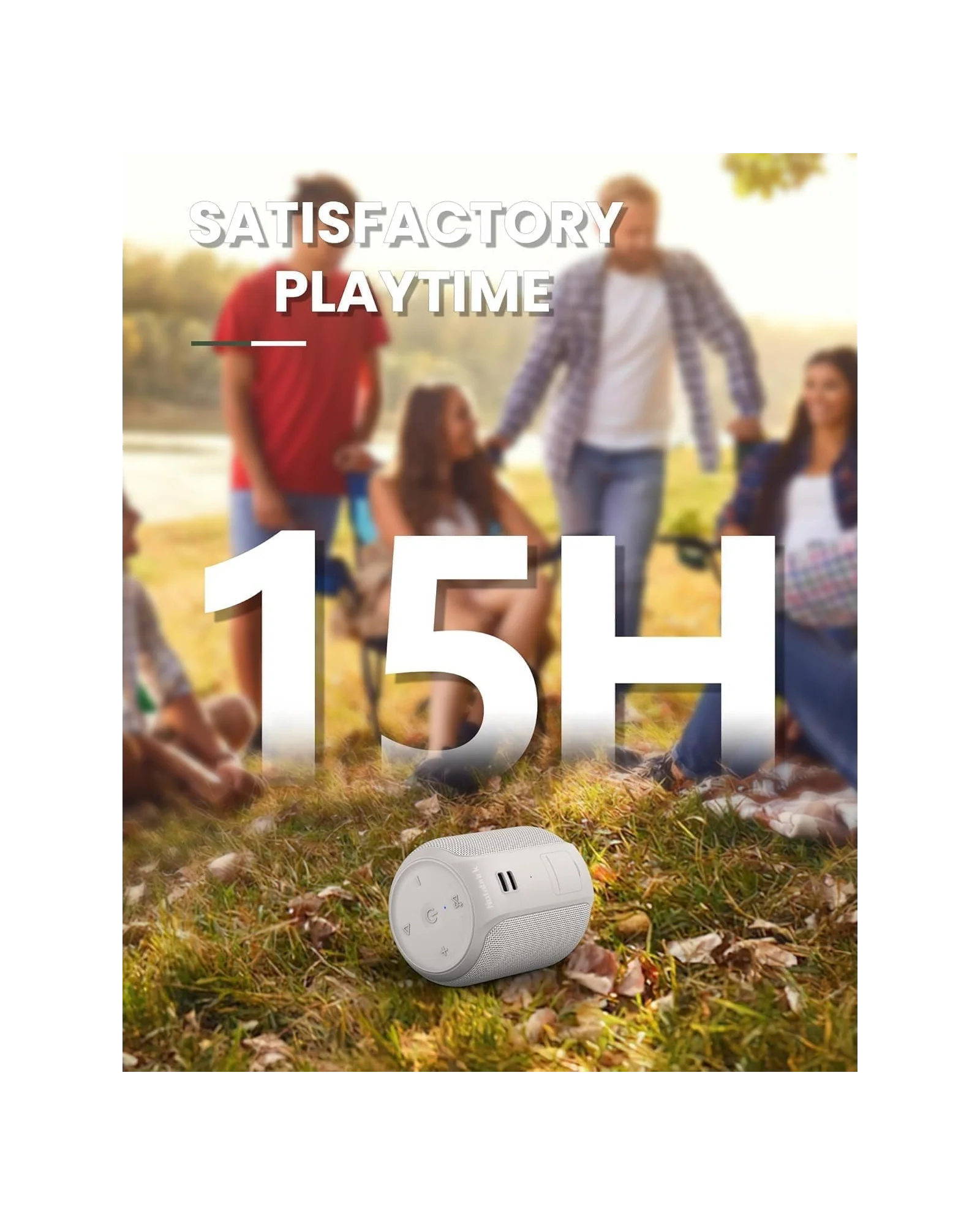 Bluetooth-колонка NOTABRICK 15 Вт Серебристо-белый — 4