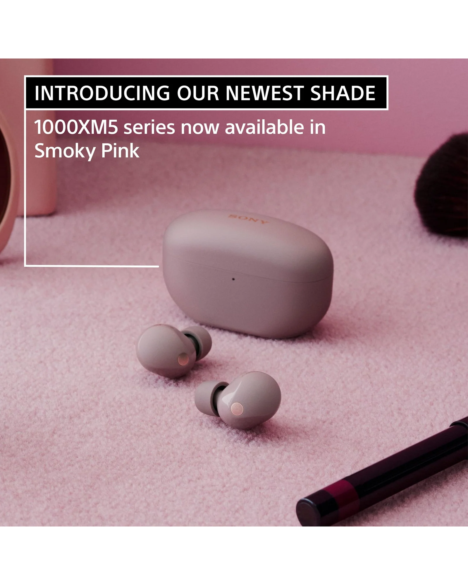Беспроводные наушники Sony WF-1000XM5 Розовый Smoky Pink — 2