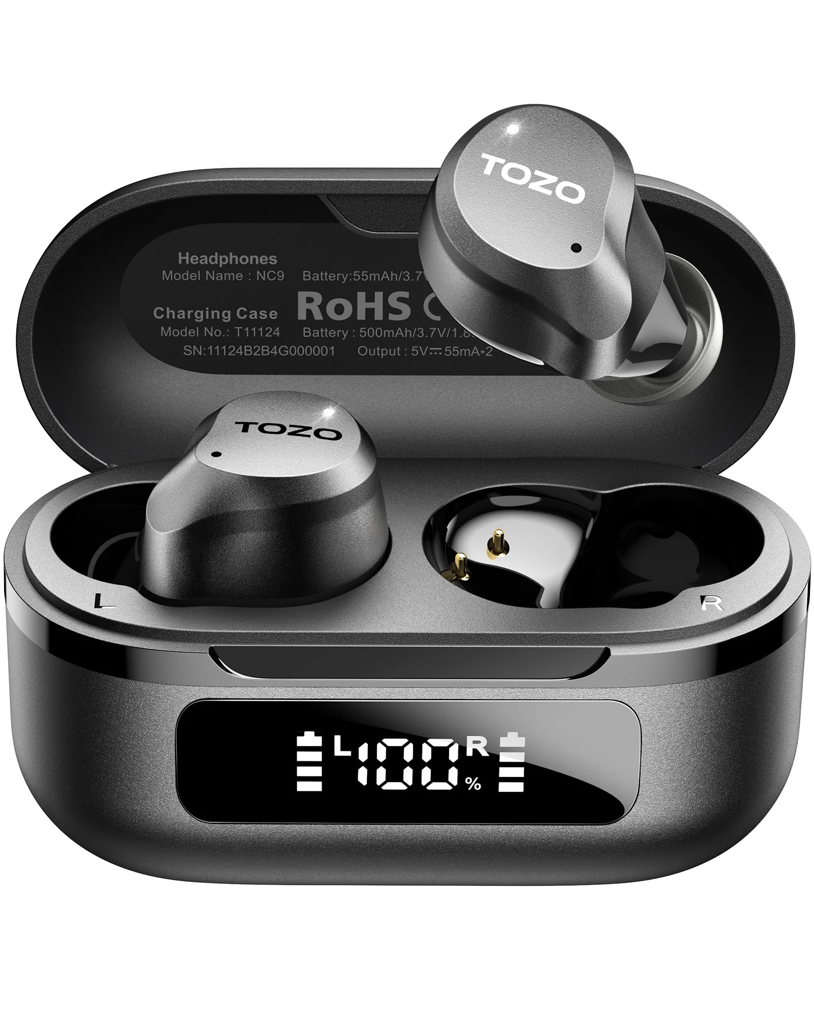 TOZO NC9 наушники с активной шумоизоляцией — черный