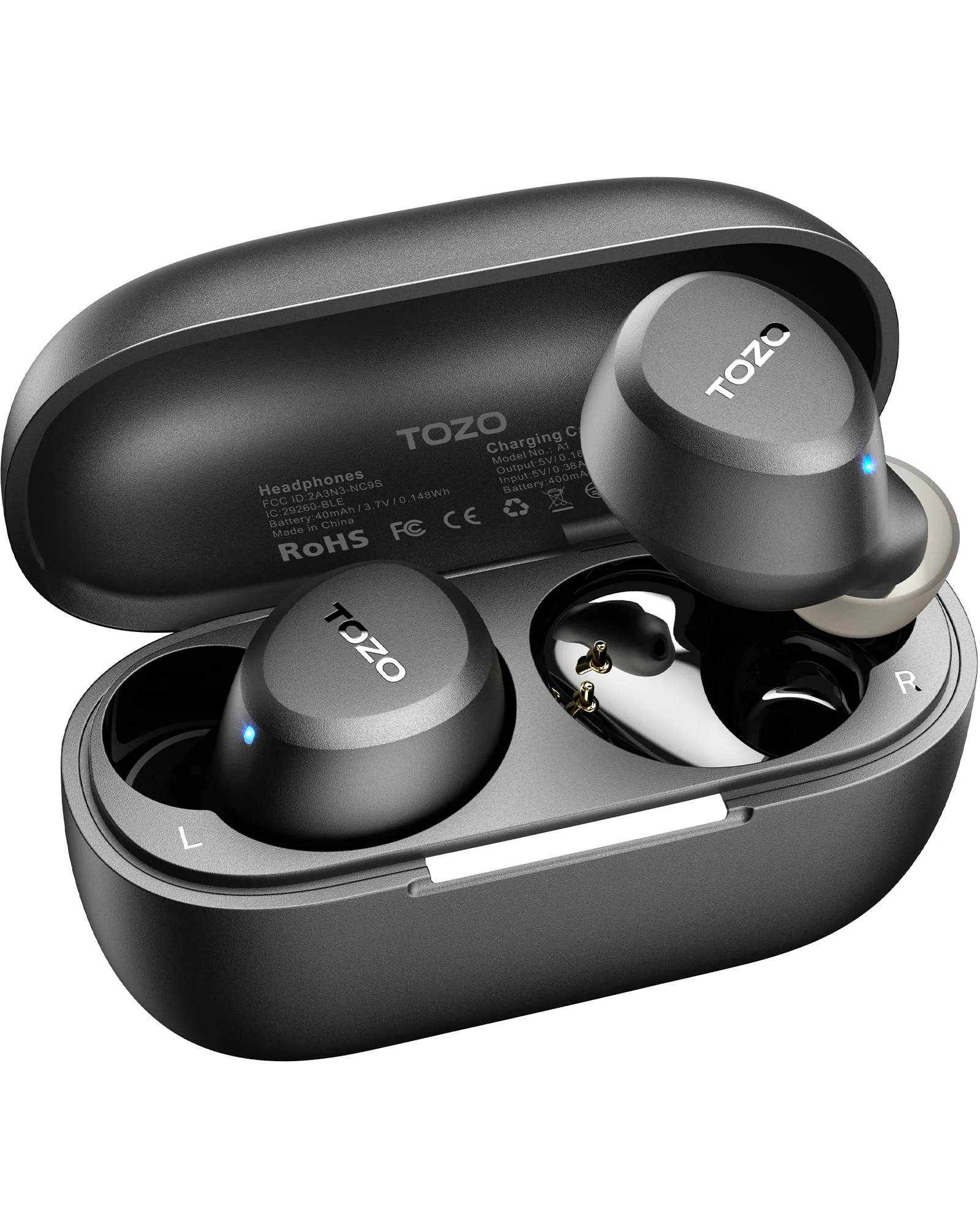 TOZO A1 беспроводные наушники Bluetooth 5.3 IPX5 с 32 EQ — черный