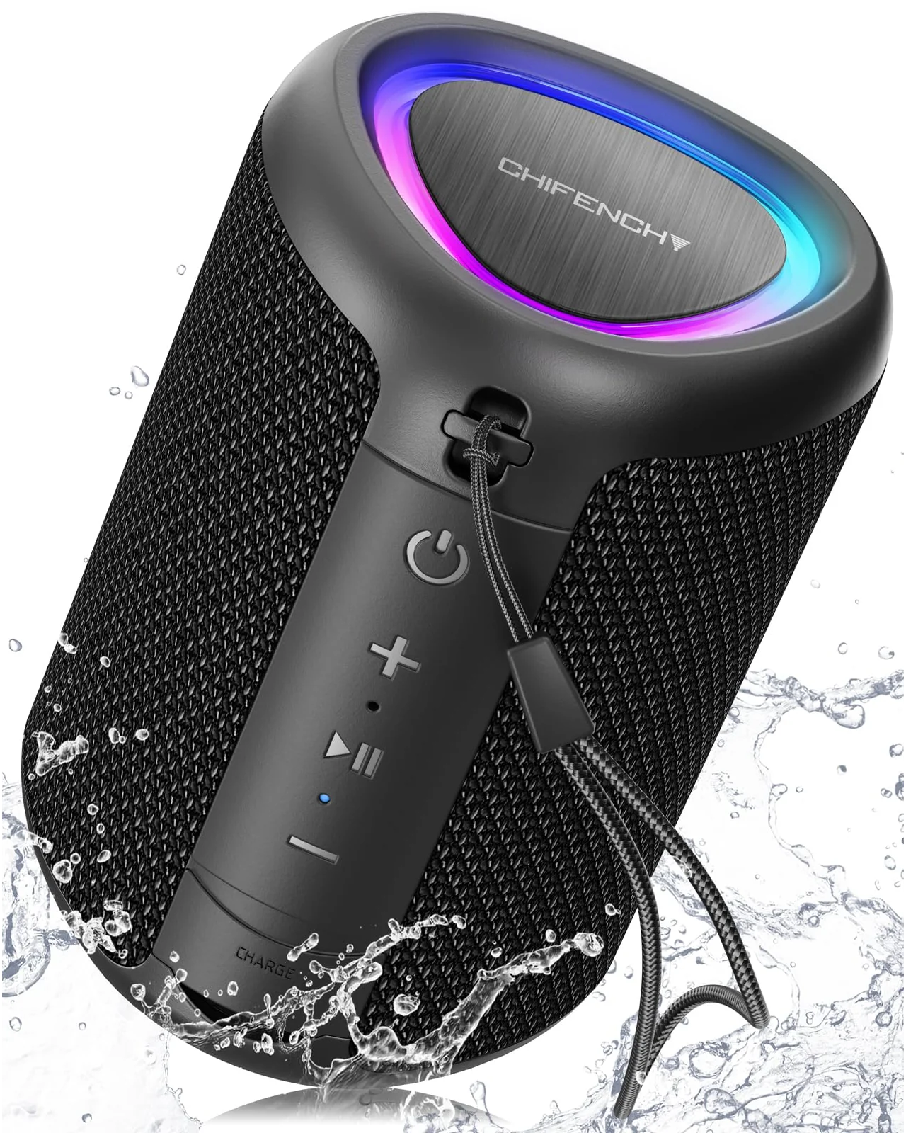 Портативная колонка Bluetooth водонепроницаемая с LED — 1