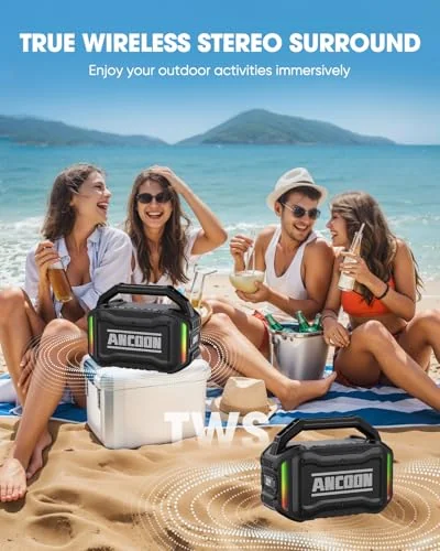 ANCOON портативная Bluetooth колонка — изображение 4 из 6, разноцветный