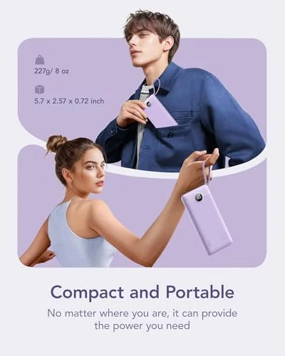 VRURC внешний аккумулятор 10000mAh Power Bank с встроенными кабелями — 2