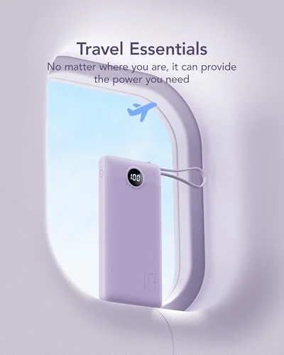 VRURC внешний аккумулятор 10000mAh Power Bank с встроенными кабелями — 6