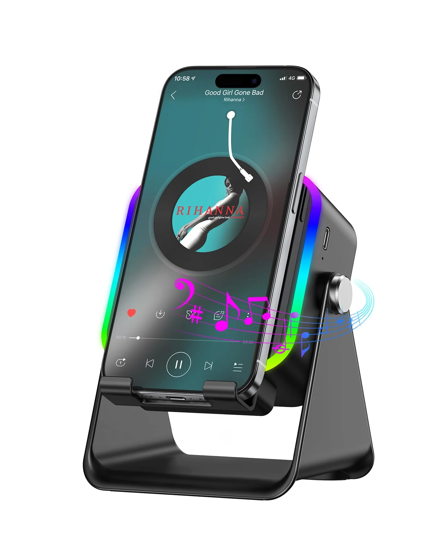 Wireless Induction Speaker колонка Bluetooth с держателем телефона — 1