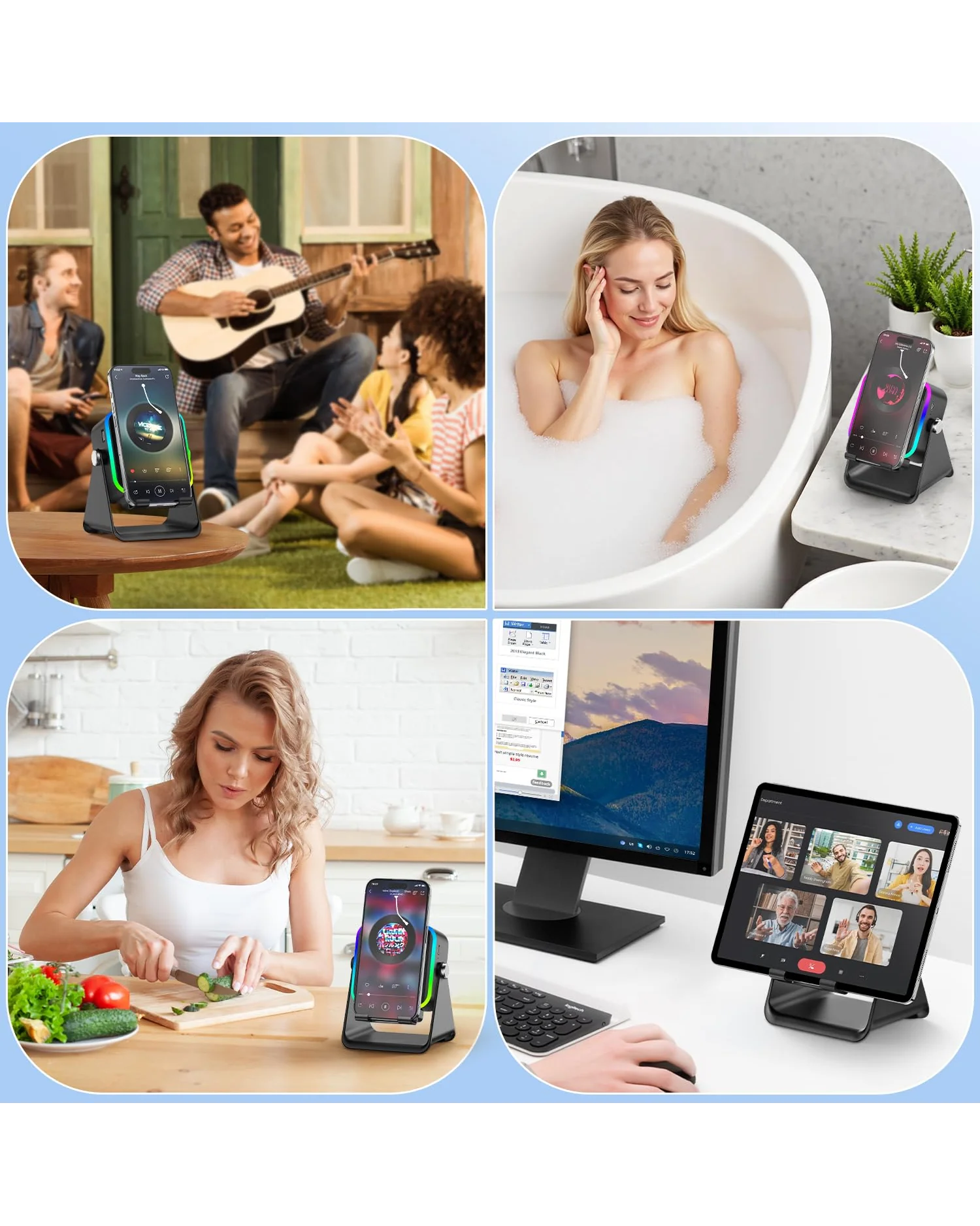 Wireless Induction Speaker колонка Bluetooth с держателем телефона — 8