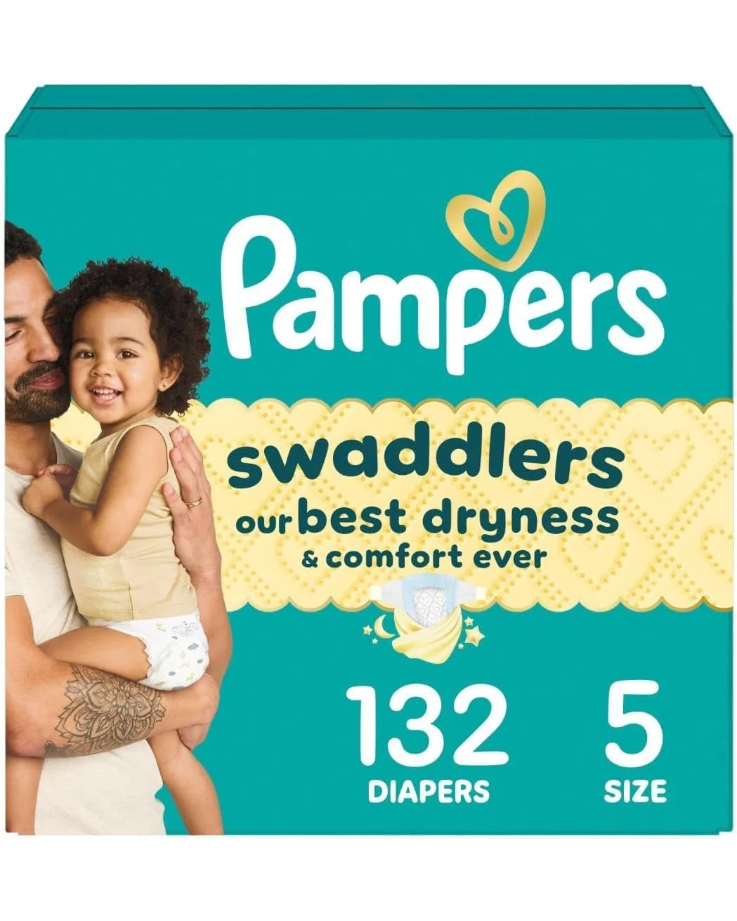 Pampers Swaddlers Подгузники размер 5, 132 шт — белый