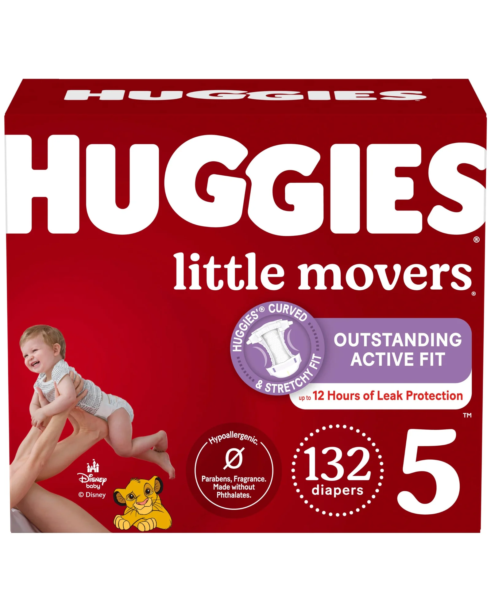 Huggies Little Movers Size 5 памперсы 132 шт — мульти