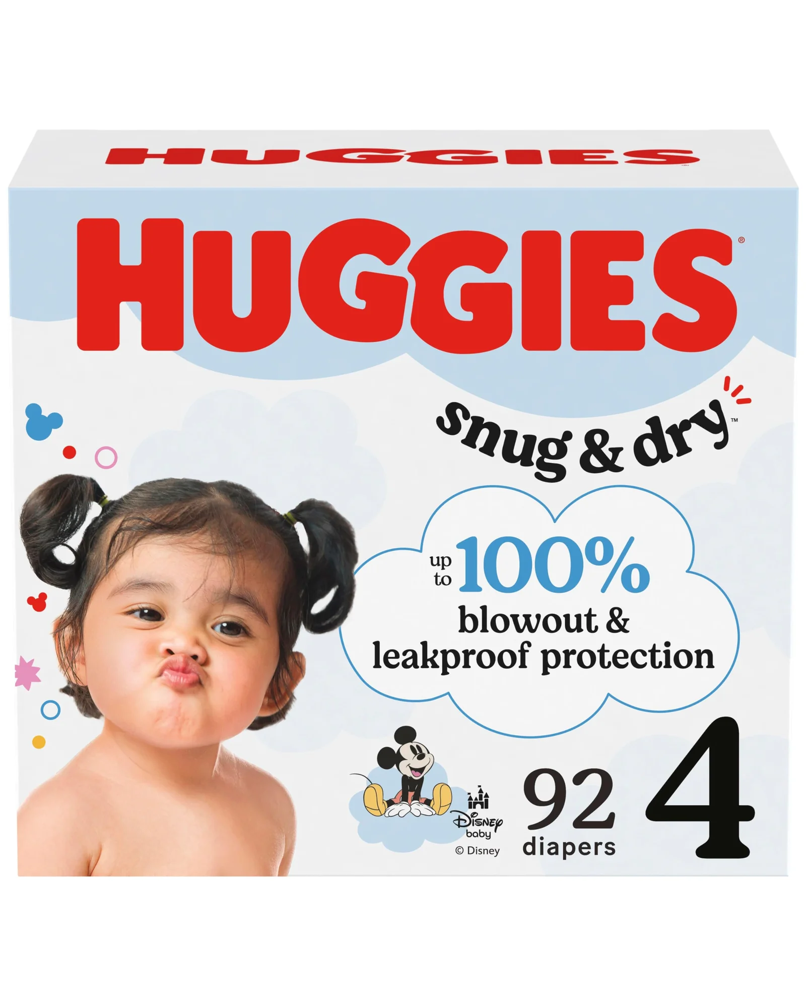 Huggies подгузники размер 4 Snug & Dry 92 шт — мульти