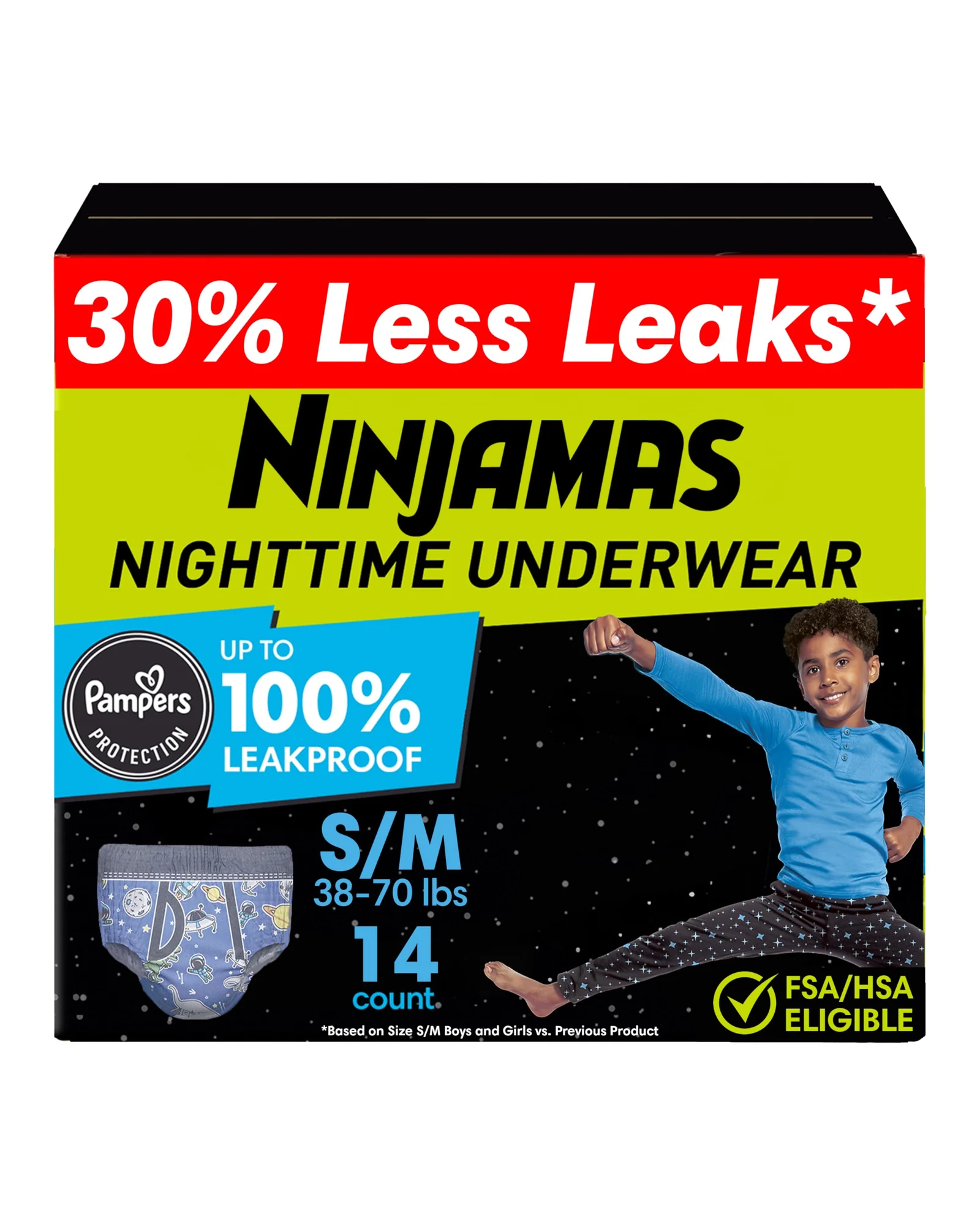 Ninjamas подгузники ночные S/M 44 шт детские — 1