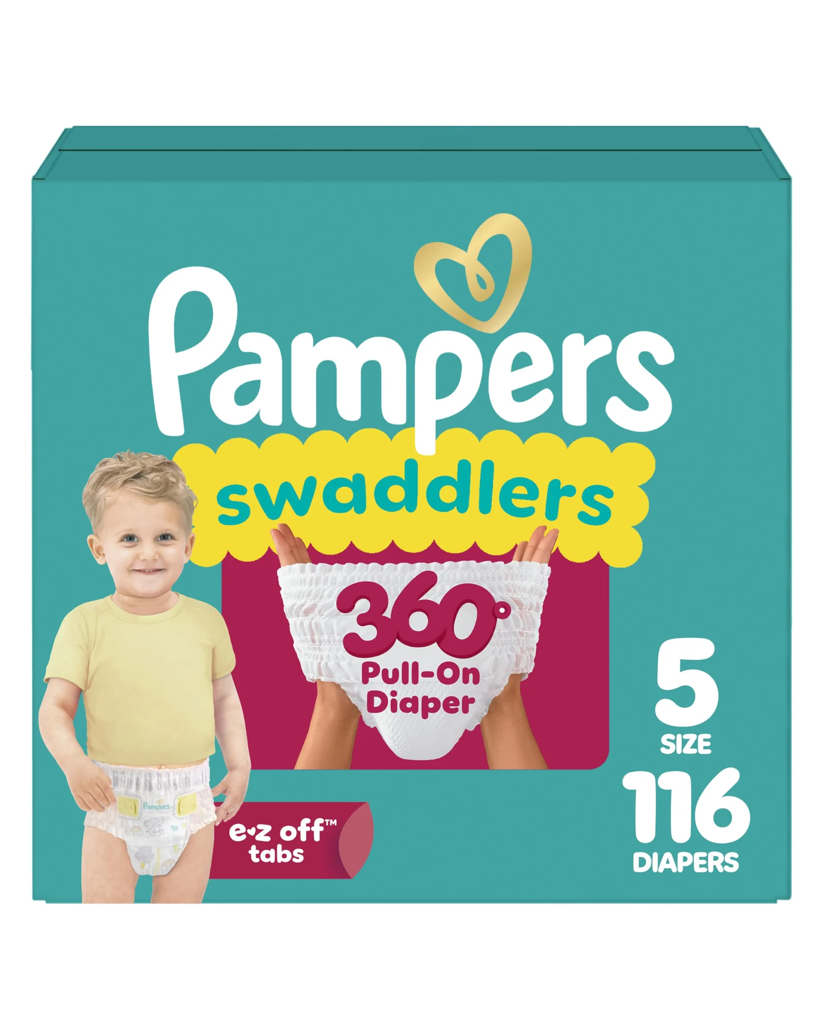 Pampers Swaddlers 360 Подгузники размер 5 116 шт — мульти