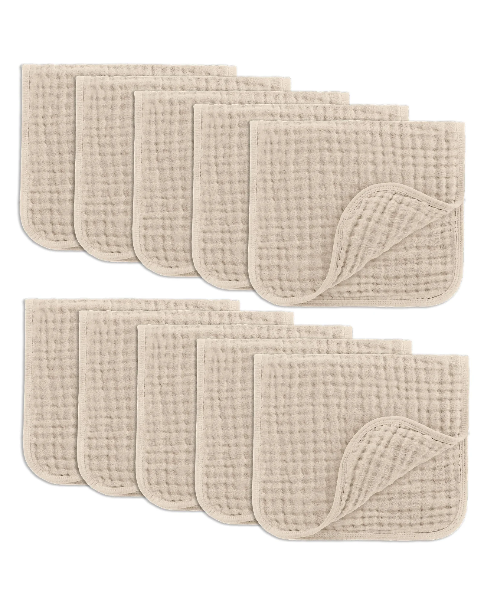 Comfy Cubs нагрудники муслиновые для малышей набор 10 — 1