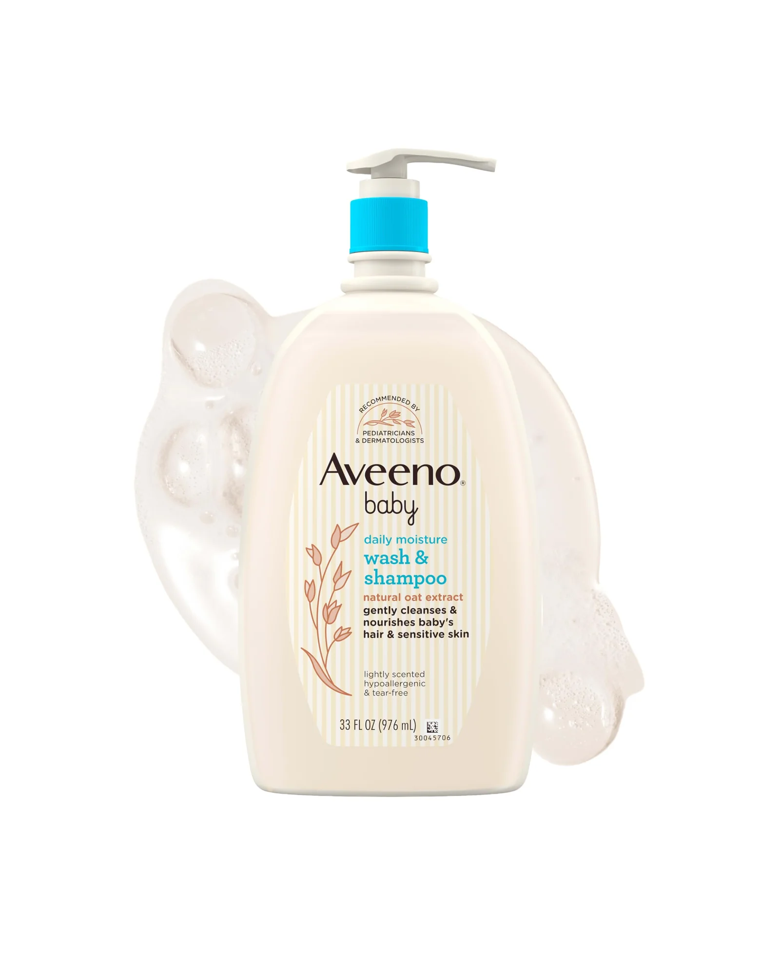 Aveeno Baby Daily Moisture гель для ванны и шампунь — 1