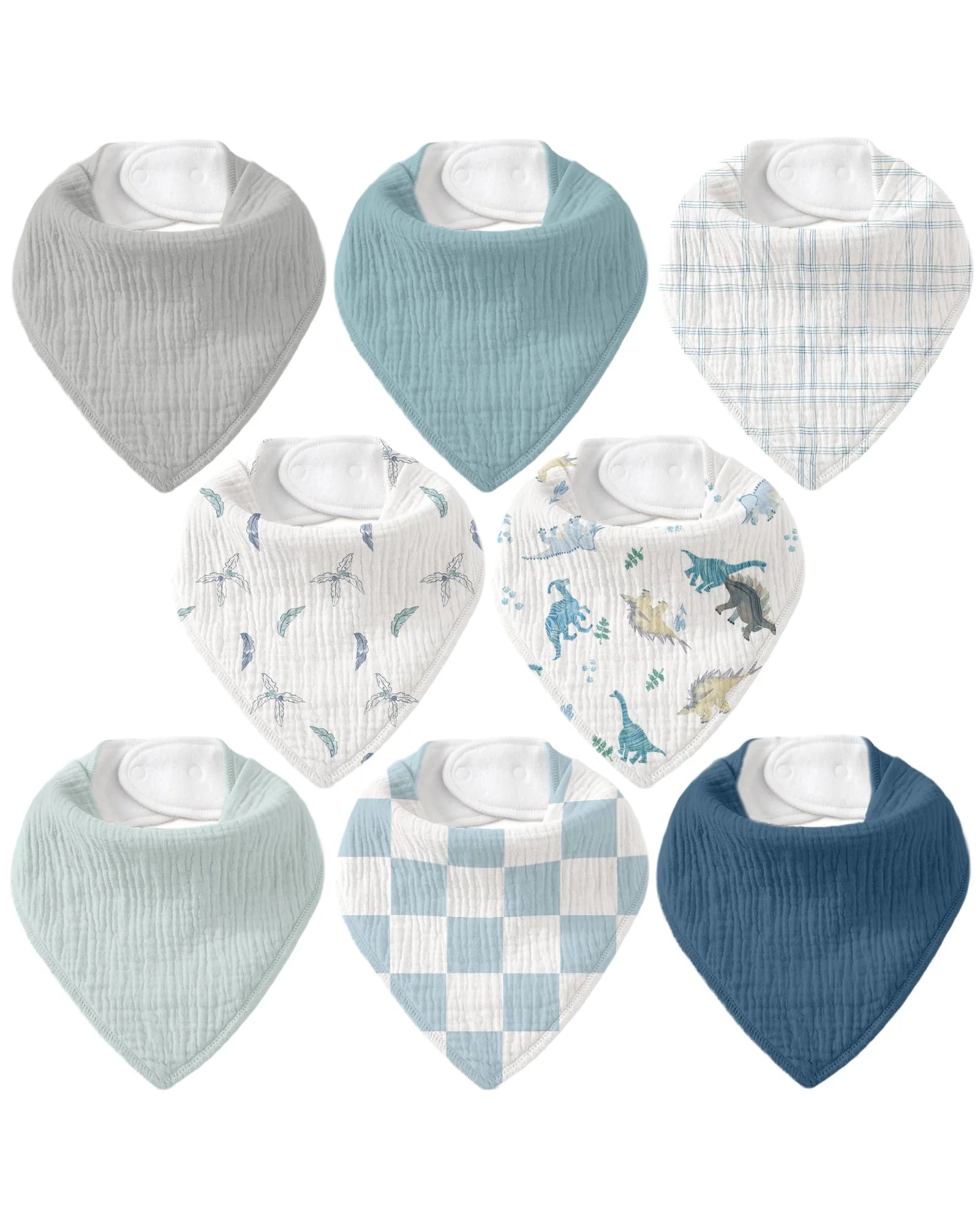 Muslin Baby Bibs 8 Pack, хлопковые нагрудники — 1