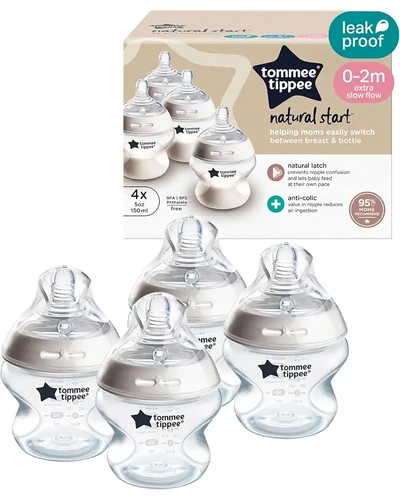 Tommee Tippee Natural Start Бутылочка 5 oz, антиколик, набор 4 штуки